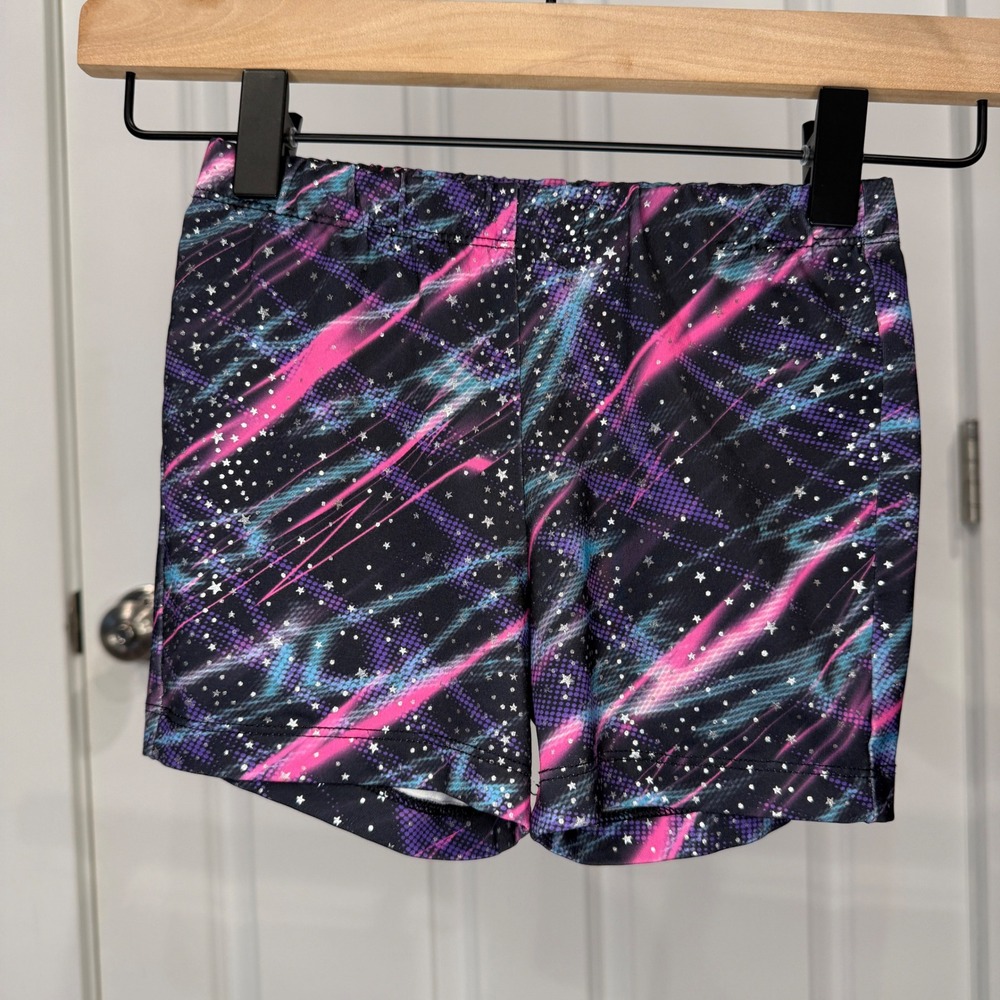 Danskin Now Girls Galaxy Star Printβ Athletic Shorts Pink Blue Black Size S 6-6X